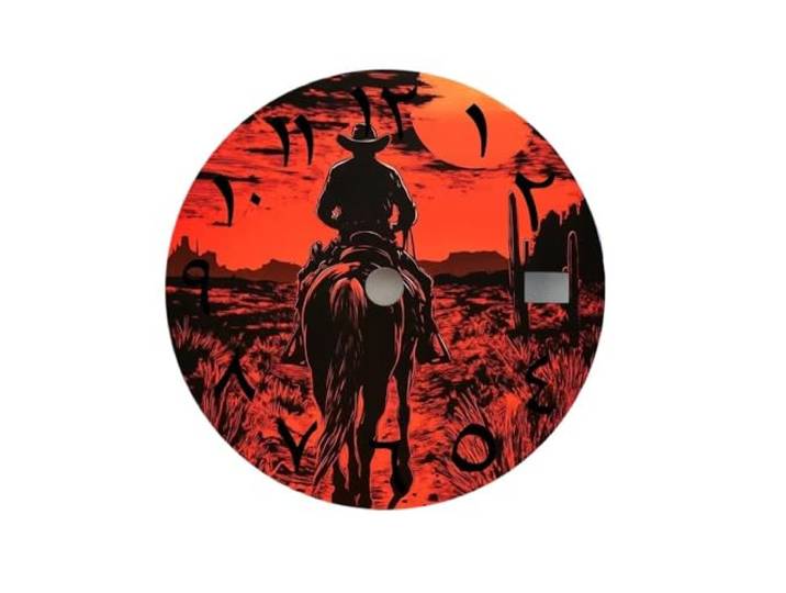 PBNANHGZZ 1 Stück 28,5 mm Zifferblatt NH35 Zifferblatt Sunset Cowboy Zifferblatt mit arabischen Ziffern NH36 Zifferblatt Geeignet for NH35/36 Uhrwerke(NO.5,Single Calendar)