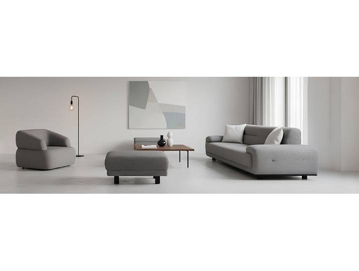 JVmoebel Sofa Komfortable Sofa Sessel und Hocker für entspannte Stunden, 3 Teile