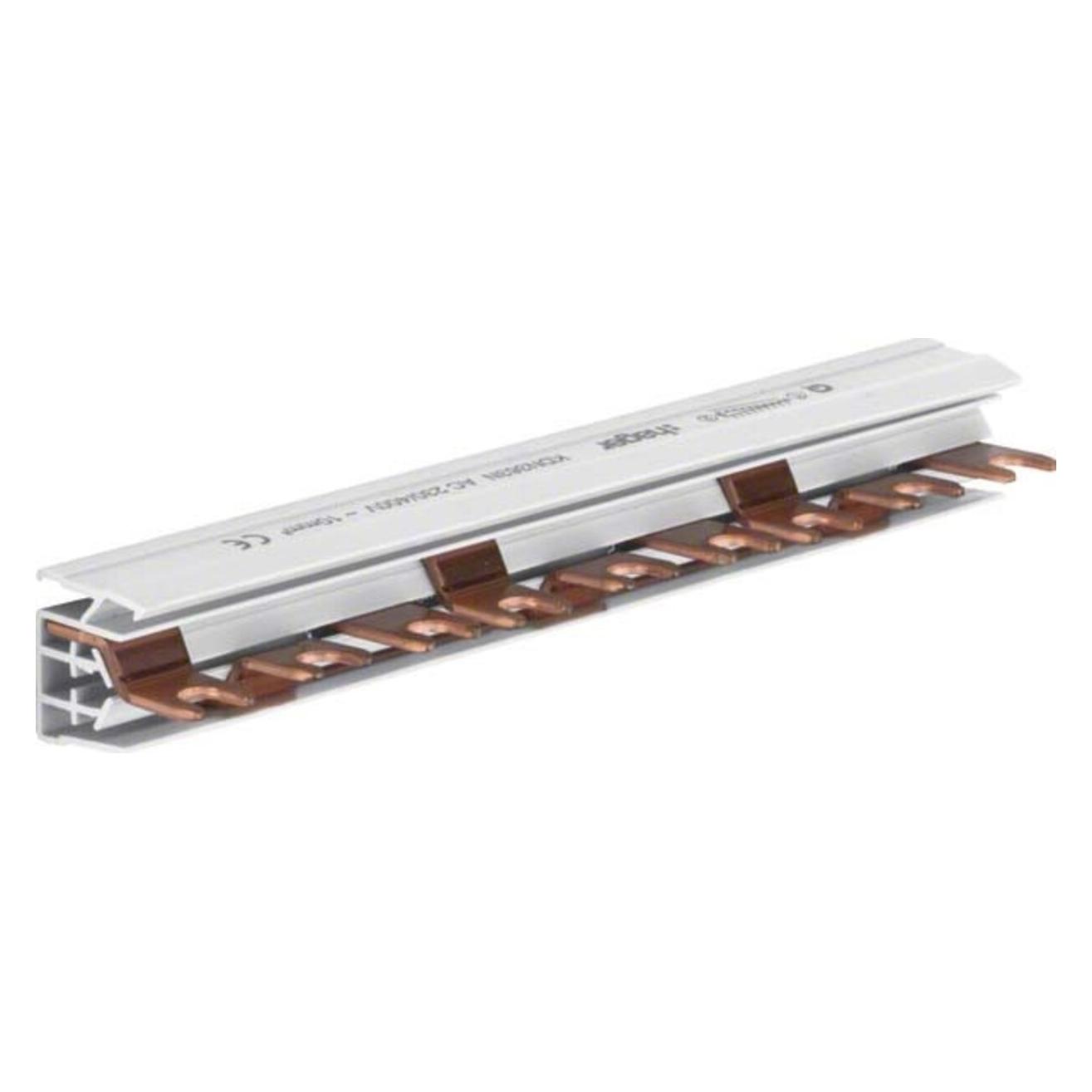 Hager Phasenschiene 3polig KDN363N Gabelanschluss 10qmm 63A 9 Module (KDN363N)