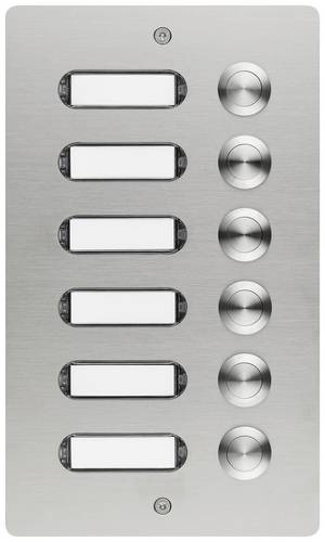 Grothe 55406 Klingeltaster mit Namensschild Edelstahl V2A