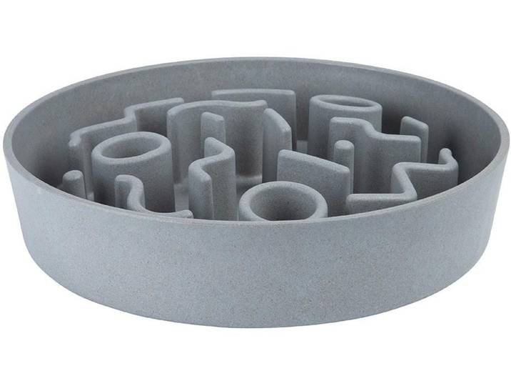 Futternapf District 70 Bamboo Dog Slow Feeder , blau (blaugrau), Ø:28cm, Näpfe, Futternapf