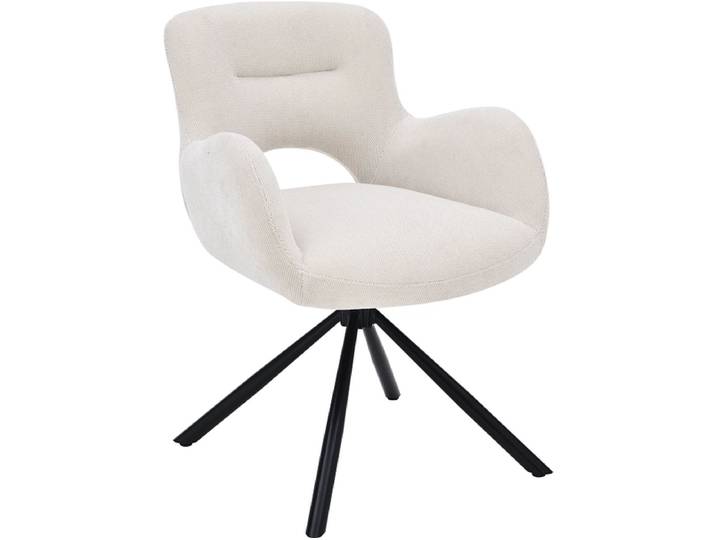 Stuhl CLEAR Stoff beige drehsitz