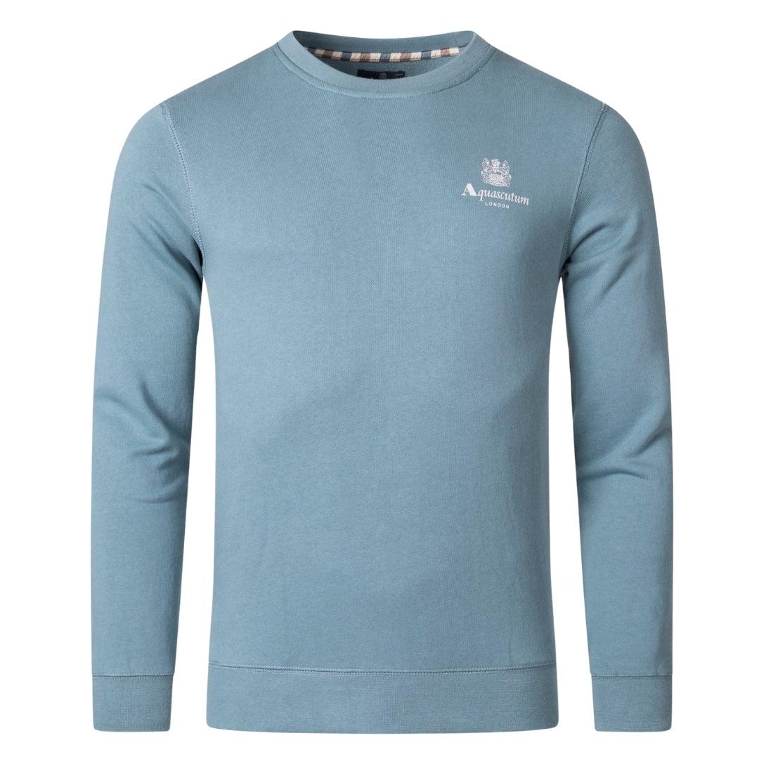 Aquascutum Active Small Logo Blauw Sweatshirt