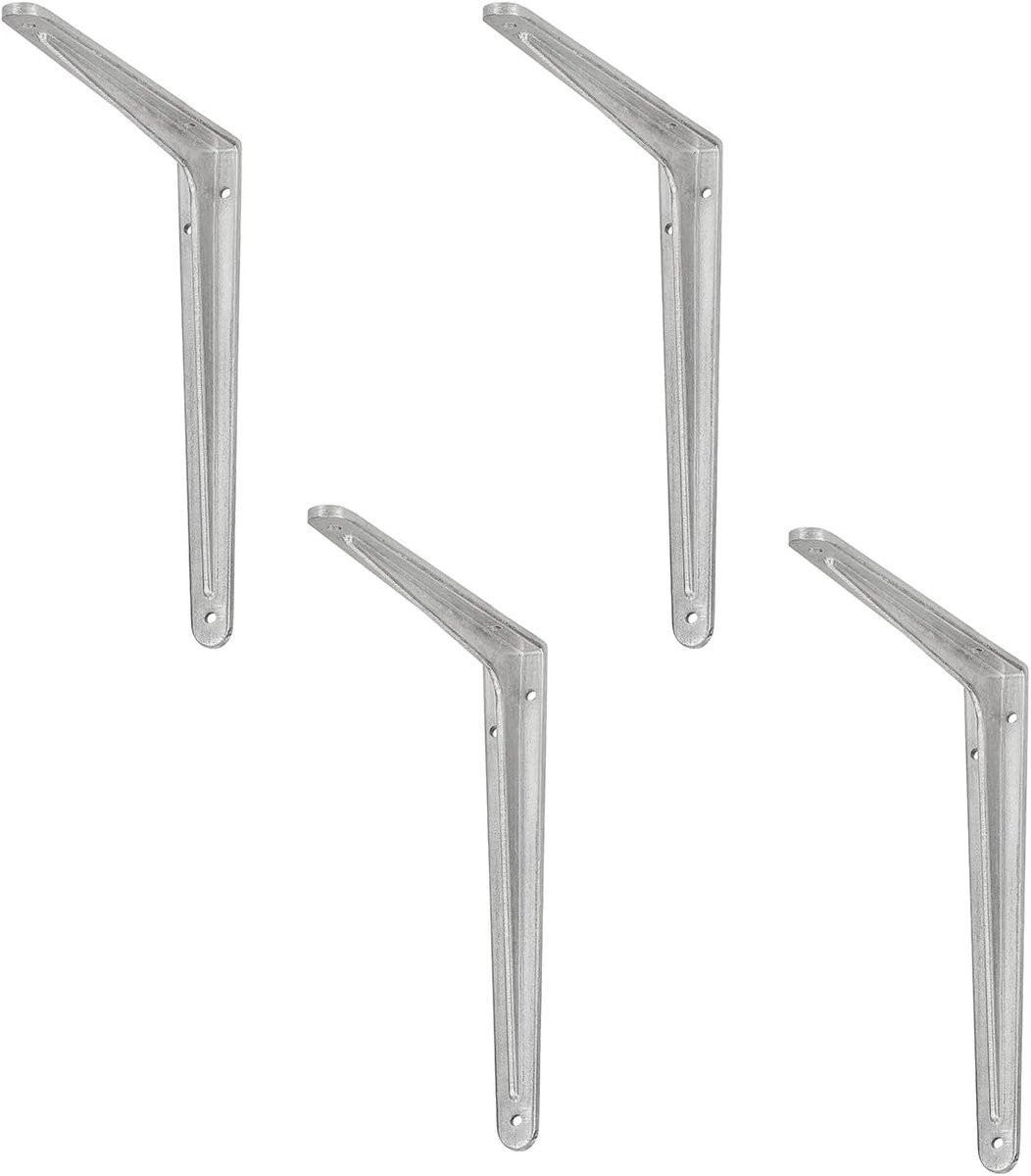 Siwitec set van 4 aluminium profielconsoles, 175 x 200 mm, draagvermogen 90 kg