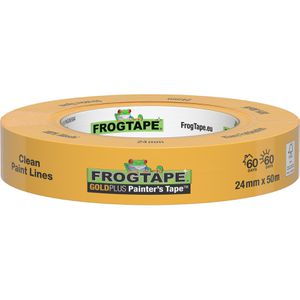 FrogTape Kreppband 631-010, GoldPlus, 24mm x 50m, für Innen und Außen