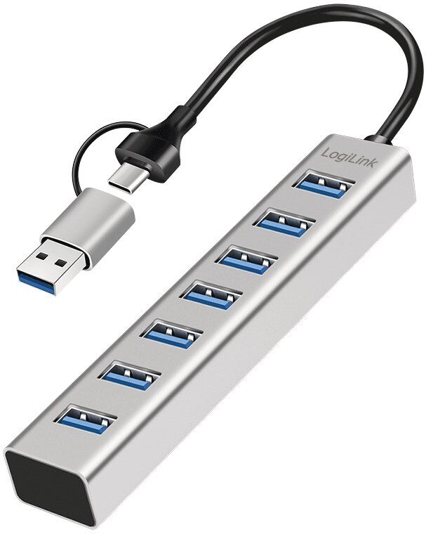 Hub USB Logilink UA0441 3.2 Silver
