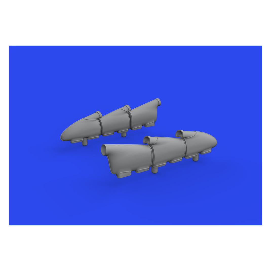 Eduard Hurricane Mk.I exhaust stacks PRINT 1/48 HOBBY BOSS (648898)