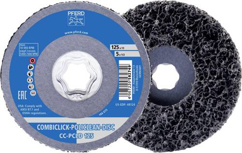 PFERD TOOLS 44692274PFERD COMBICLICK POLICLEAN PCLD Reinigungsvlies Ø 125x13mm für grobe Reinigungsarbeiten 125mm 5St.