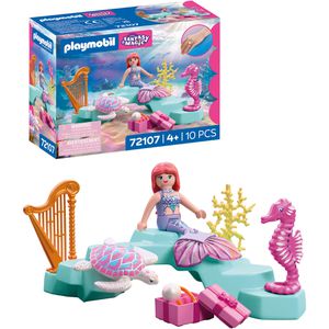 playmobil Spielset Fantasy & Magic 72107, ab 4 Jahre, Meerjungfrau mit Geschenk, 10 Teile