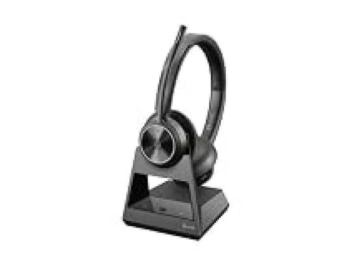 Poly Savi 7320 - Savi 7300 Series - Casque - on-Ear - DECT - sans Fil - Réduction Active du Bruit - USB-A Via Adaptateur DECT - Noir - Certifié pour Microsoft Teams - Certifié UC