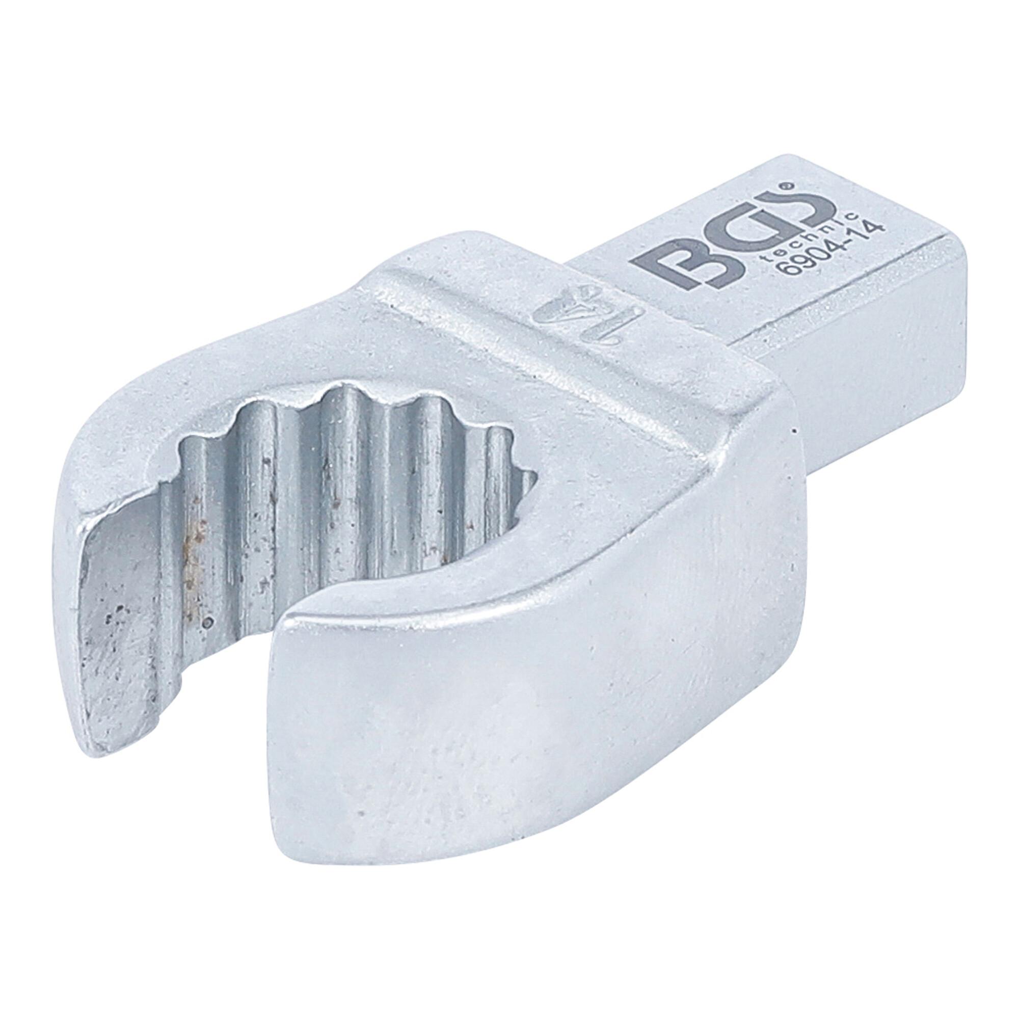BGS Einsteck-Ringschlüssel 6904-14, offen, 14 mm, Aufnahme 9 x 12 mm ; BGS technic)