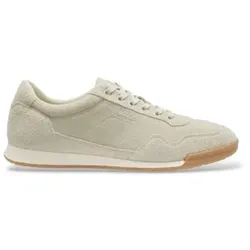 BOSS für Herren. 50563598 Nitan Lowp Leder-Sneaker in Beige (41), Wohnung, Wildleder, Schnürsenkel, Lässig
