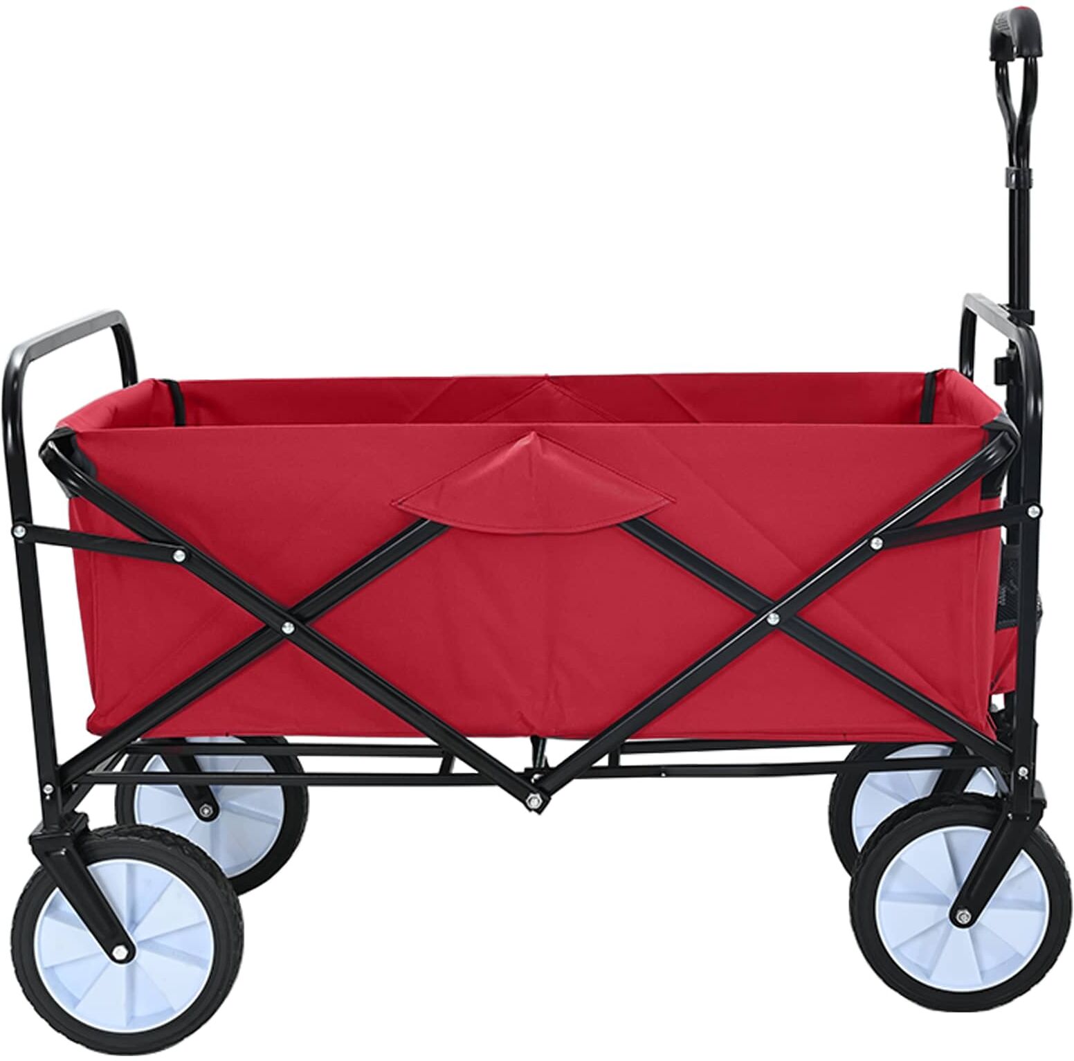 vidaXL Chariot de shopping pliant avec freins Rouge 94 x 53 x 99 cm