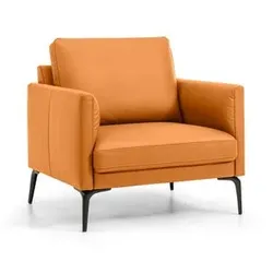 Segmüller Werkstätten Sessel Silenzio03 Leder Orange Safran