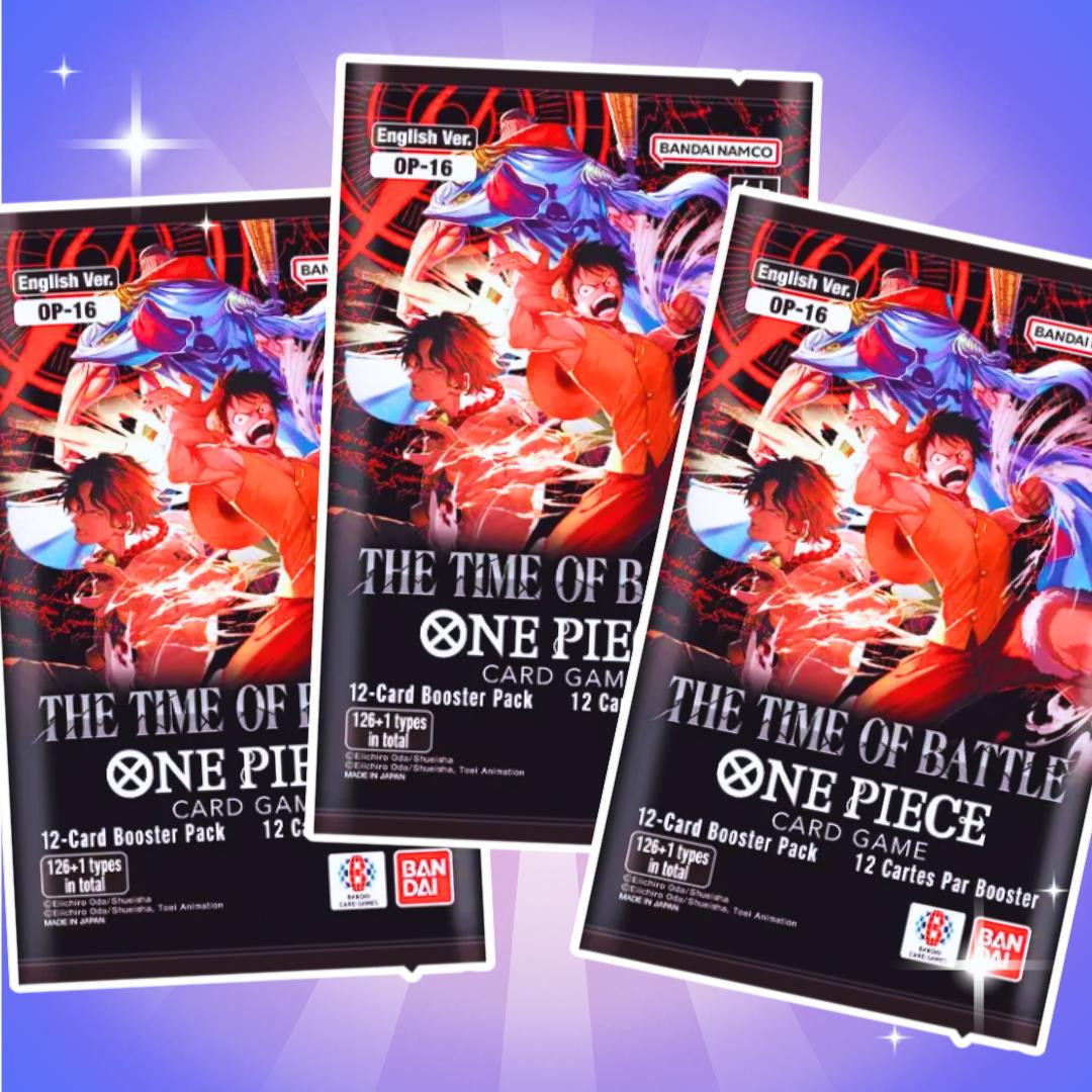 Bandai 3x One Piece Card Game OP-16 Booster Pack The Time of Battle Engelstalig