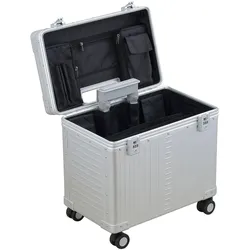 Aleon Classic 4 Rollen Pilotentrolley 44 cm, Koffer, Silber