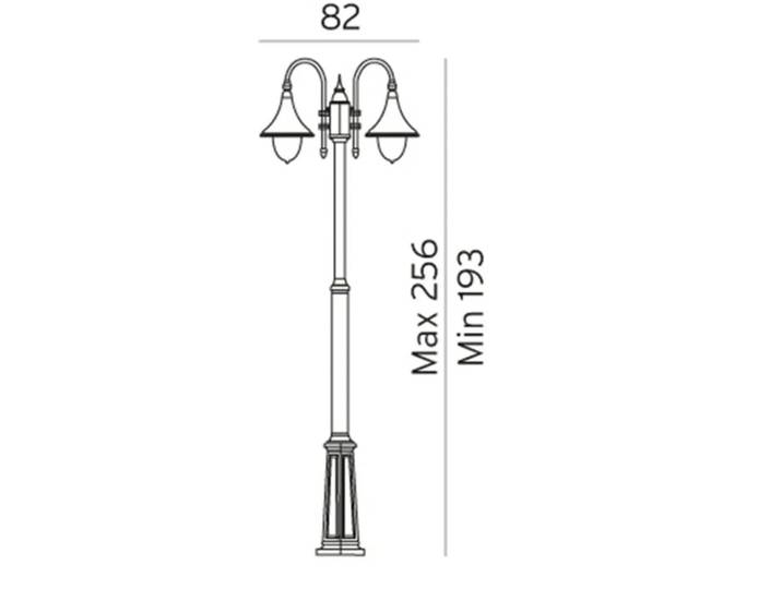 Florence 3 Buiten Park Lamp Zwart - Norlys - Terras - Aluminium