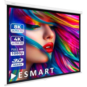 ESMART Beamer-Leinwand Professional MIROLO, 120 Zoll, 213 x 213 cm, Format 1:1, Rolloleinwand