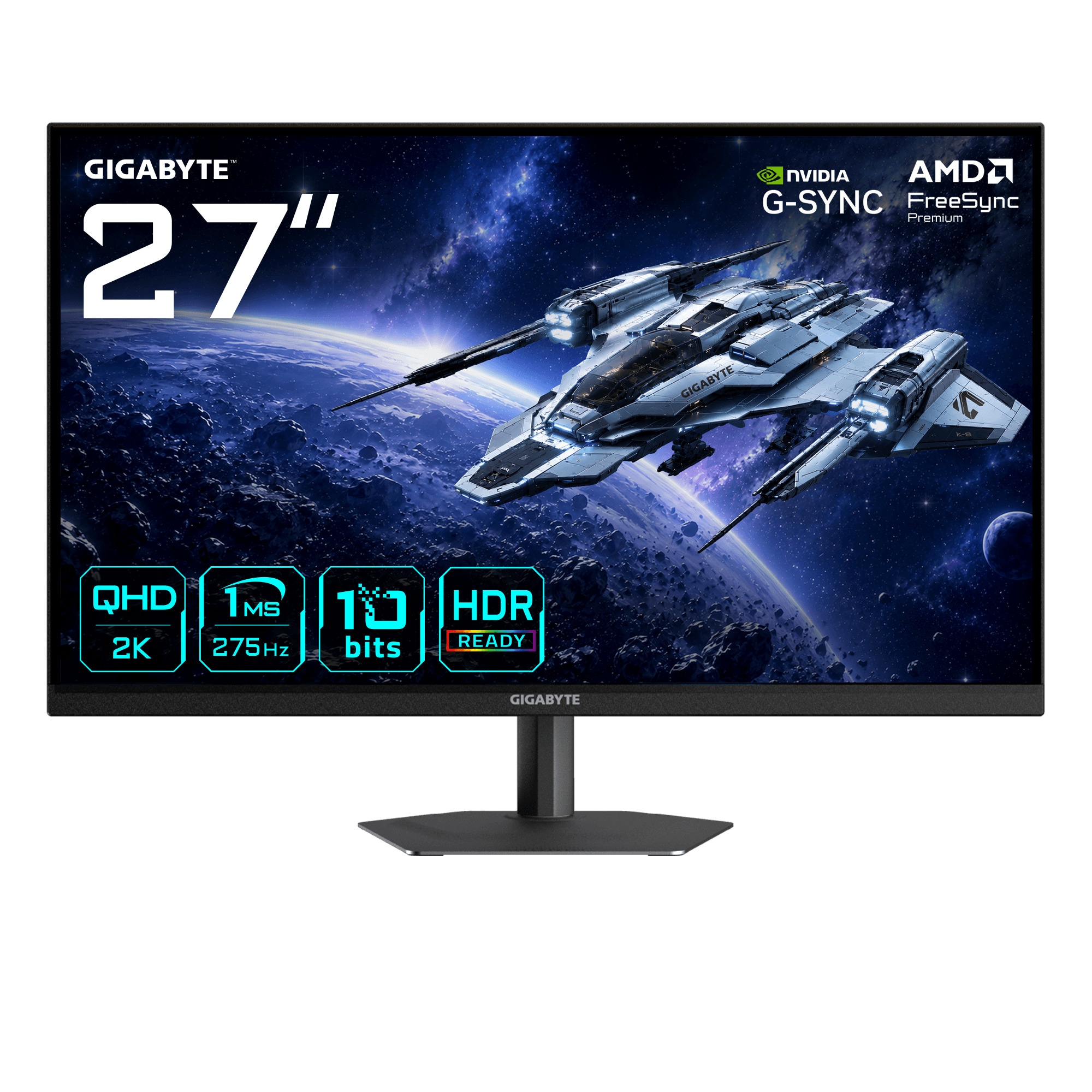 GIGABYTE G27Q26 68,58cm/27” QHD 275Hz (OC) HDR Ready Gaming-Monitor G27Q26 EK