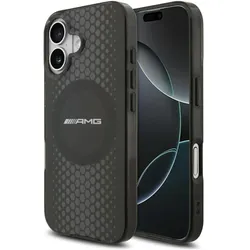 Mercedes Case AMG Double Layer Transparent Graphics MagSafe for iPhone 17 black (Apple iPhone 17), Smartphone Hülle, Schwarz, Transparent