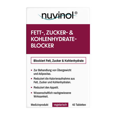 R(h)ein Nutrition & Health GmbH NUVINOL Fett- & Zucker- & Kohlenhydrateblock.Tabl. 45 St 20161277