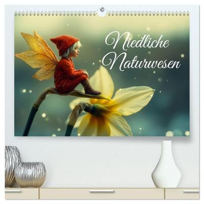 Niedliche Naturwesen (hochwertiger Premium Wandkalender 2027 DIN A2 quer), Kunstdruck in Hochglanz