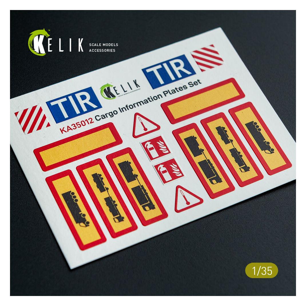 Kelik Cargo Information plates set #1 - Decal for models (KA35012)