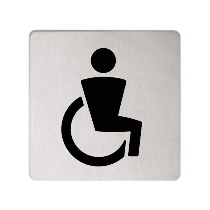 Keuco Türschild Plan 14968170000 Symbol Behinderte, Aluminium silber eloxiert
