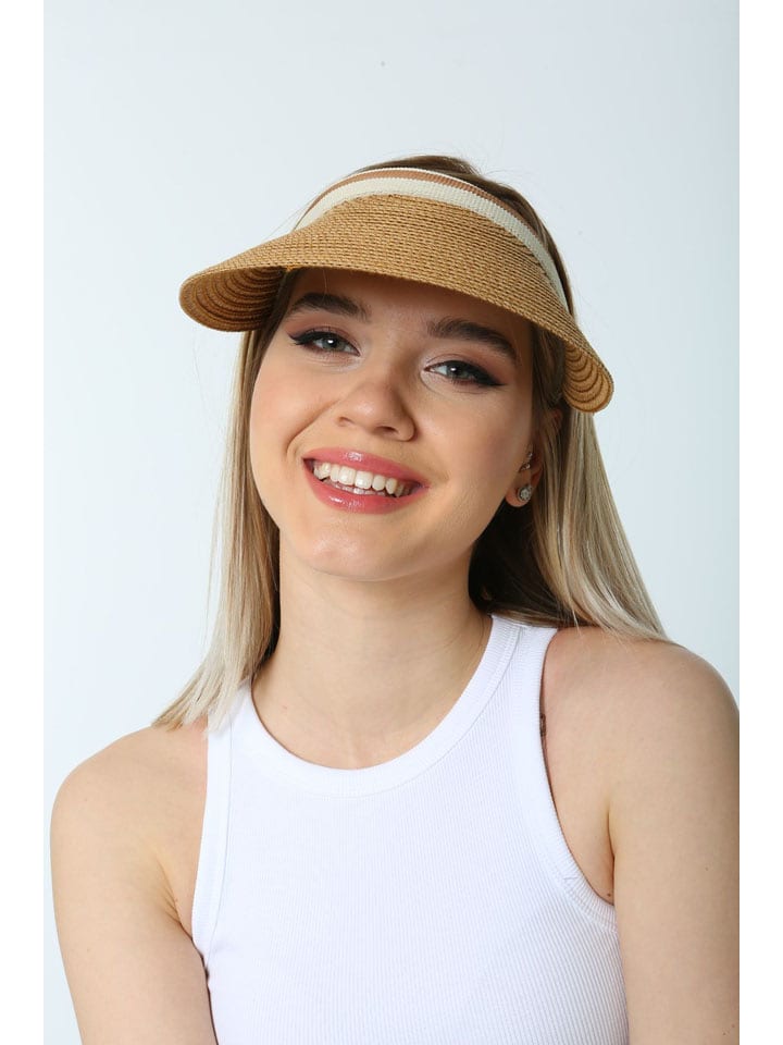 Lucky Bees Sonnenvisier in Beige - onesize