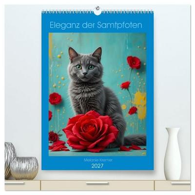 Eleganz der Samtpfoten (hochwertiger Premium Wandkalender 2027 DIN A2 hoch), Kunstdruck in Hochglanz
