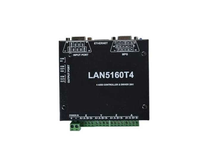 4-Achsen-CNC-Controller-Board LAN5160T4 mit integriertem Ethernet-Anschluss und integriertem Schrittmotortreiber