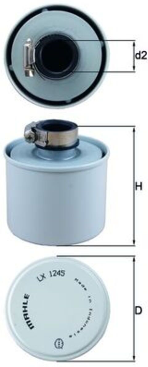 Luftfilter, Kompressor-Ansaugluft MAHLE LX 1245