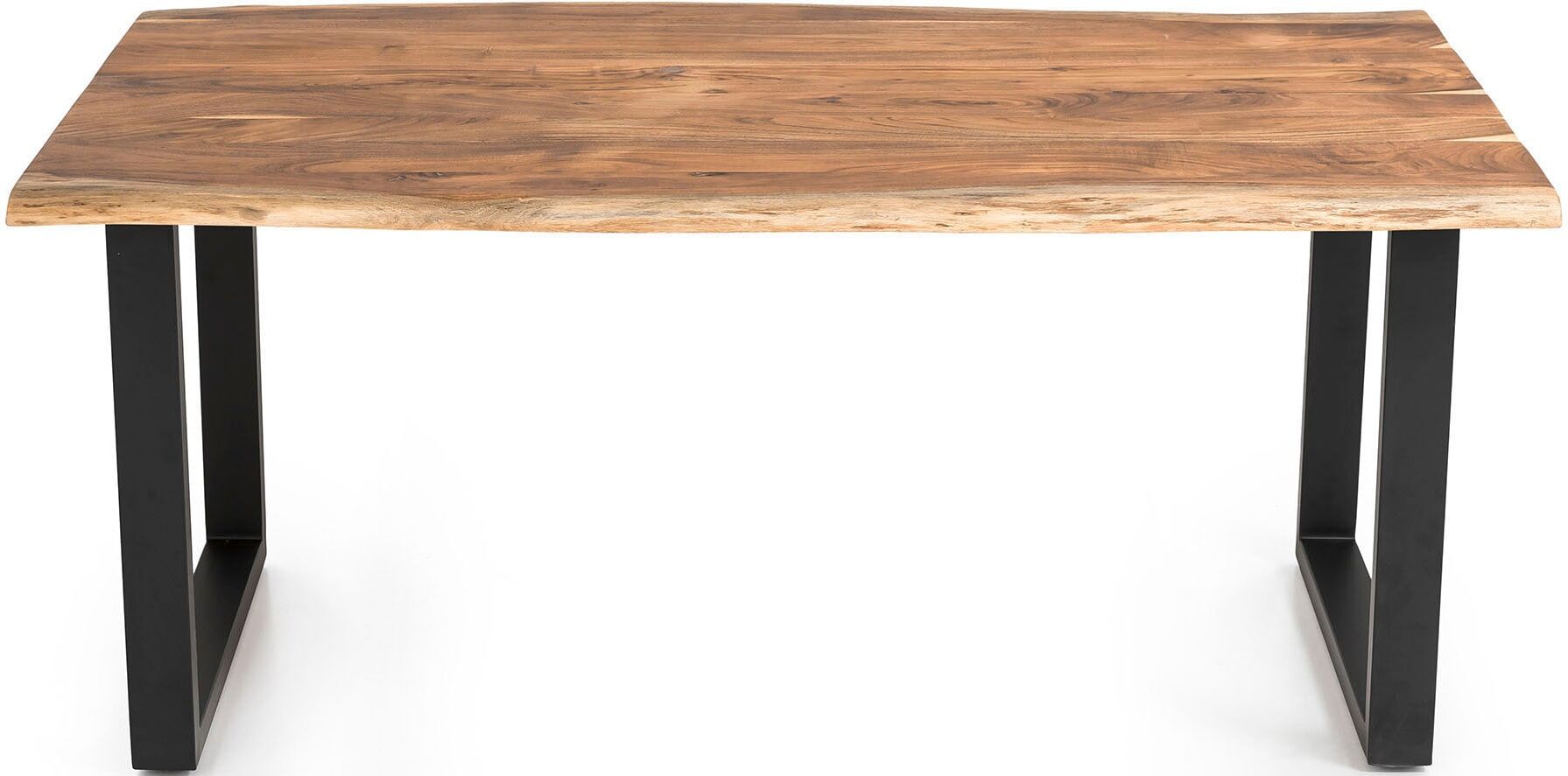 Esstisch SALESFEVER "Eleganter Tisch für gemütliche Mahlzeiten", schwarz (natur, schwarz, schwarz, natur), B:240cm H:76,5cm T:110cm, Akazienholz, Metall, Tische, Esstisch, Geölt und zweifach gewachstes Massivholz natur, schwarz, schwarz, natur B/H/T: 240c