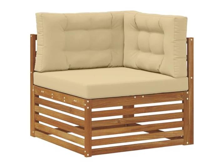 KTHLBRH Sofa-Set für den Außenbereich, mit Kissen, 6-teilig, Beige Ecksofa, 6-Sitzer-Sofa, Natur, wetterfest