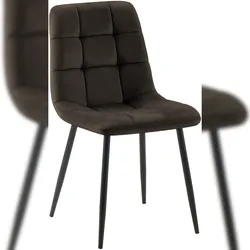 CLP Esszimmerstuhl Tilde Samt HBT: 84x45x55 cm braun Samt