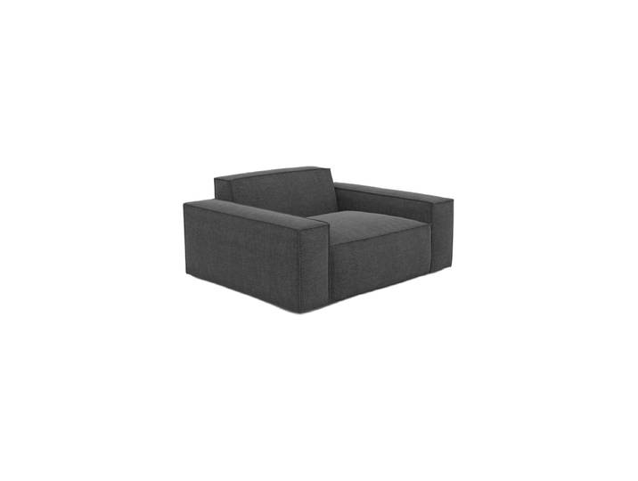 Design Loungesessel „Siena“ mit Strukturstoff-Bezug Strukturstoff Anthrazit BLOOMINGLOFT Collection