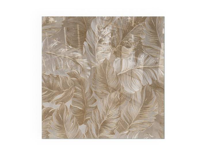 KAMINBODENPLATTE 60x60 cm - Blätter in subtilen Mustern