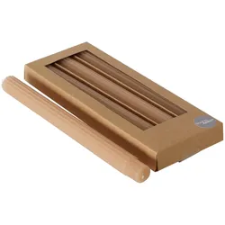 Boltze Stabkerze Classic 4er, 24 cm, Ø 2,3 cm, Beige