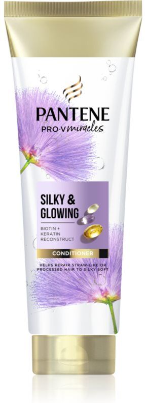 Pantene Pro-V Miracles Silky & Glowing après-shampooing rénovateur à la kératine 160 ml
