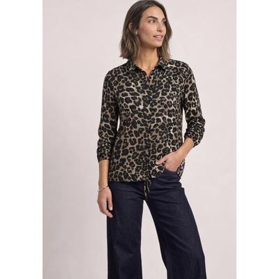 Langarmshirt STREET ONE, Damen, Gr. 36, schwarz, Web, 50% Baumwolle, 50% Modal, normal normal, V-Ausschnitt, abgesteppt, Shirts Langarmshirt, im soften Baumwoll-Mix