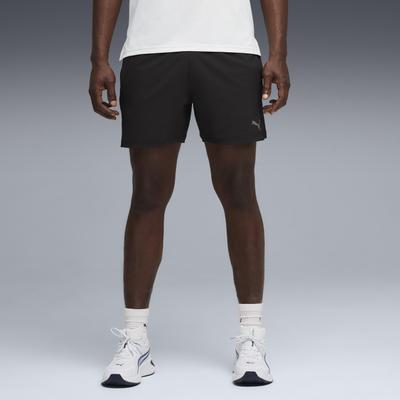 Trainingsshorts PUMA "M PWRMODE 5 WOVEN SHORT", Herren, Gr. XXL, N-Gr, schwarz (puma schwarz), Netz, Obermaterial: 87% Polyester, 13% Elasthan, regular fit kniefrei, Hosen, für intensive Trainingseinheiten, mit DRYELITE Technologie