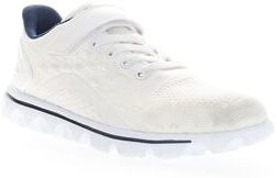 Women's Travel Active Axial Fx Sneaker by Propet in White Navy (Size 6 1/2 2E)