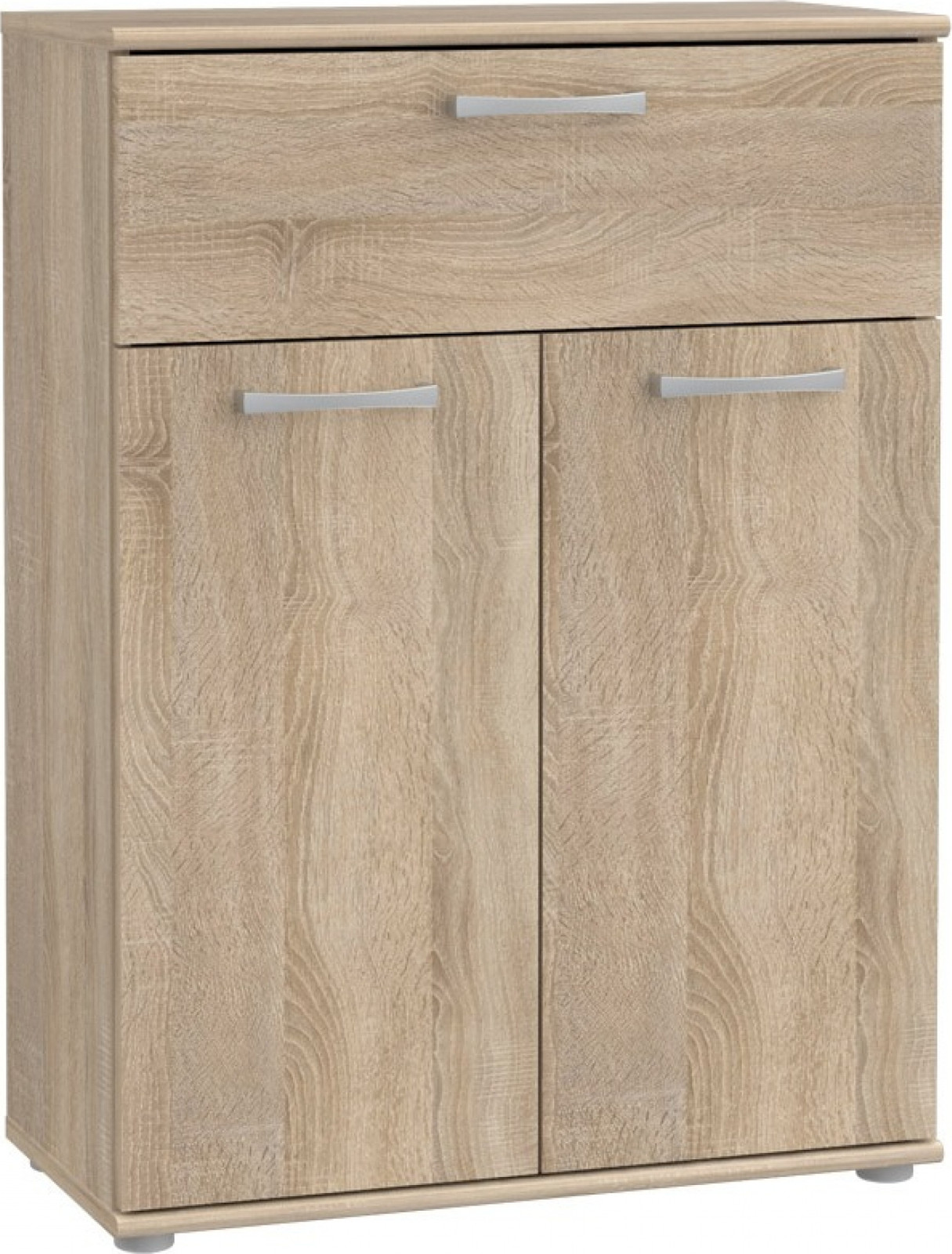 Furniture24 Kommode NIKO NIKK33 dressoir met 2 deuren en 1 lade, Sonoma eikenhout