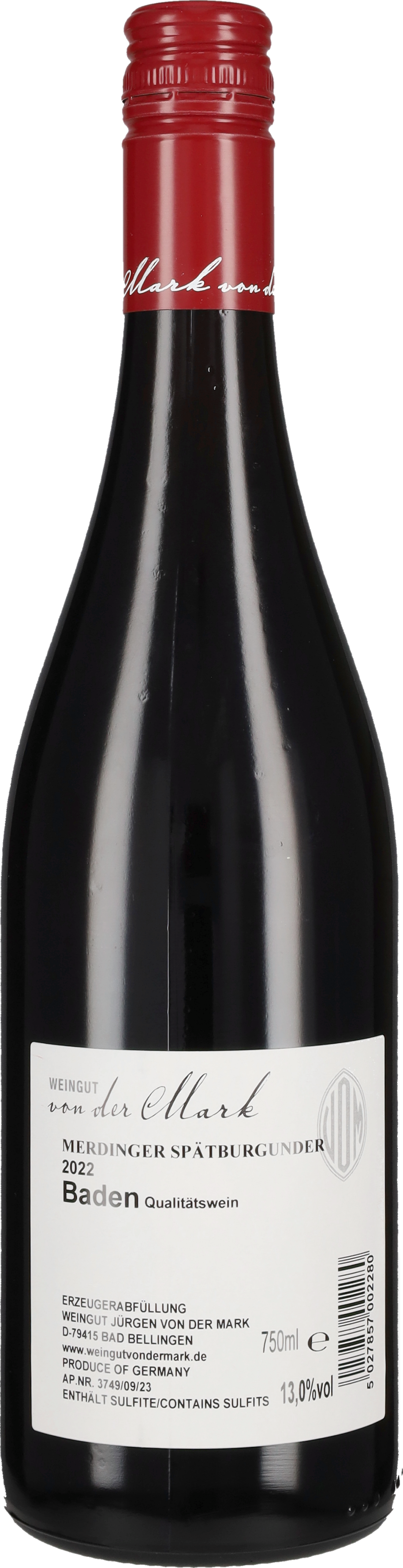 Spatburgunder Merdinger Weingut Von Der Mark 2022