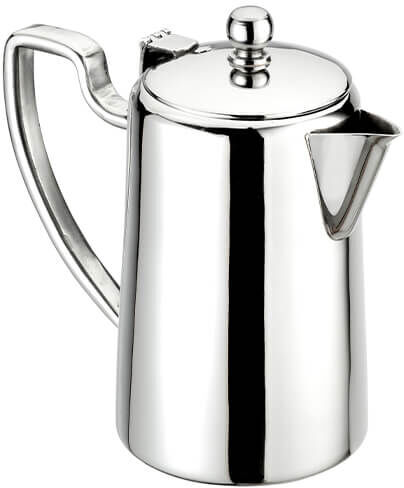 Arthur Price of England 0.8L Stainless Steel Short Spout Hot Water Jug or Coffee Pot