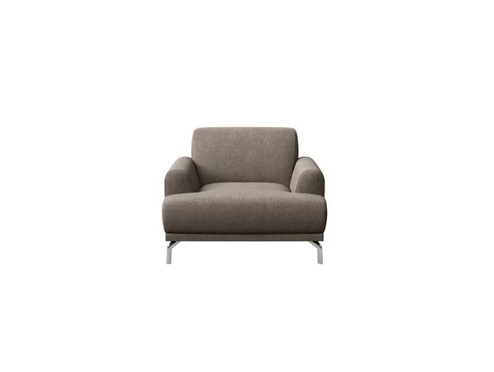 Fauteuil en polyester brun