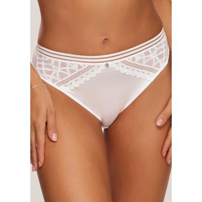 String S.OLIVER "Milene", Damen, Gr. 44/46, weiß, Microtouch, Obermaterial: 88% Polyamid, 12% Elasthan, Unterhosen String, mit graphischen, dezent transparenten Spitzeneinsätzen