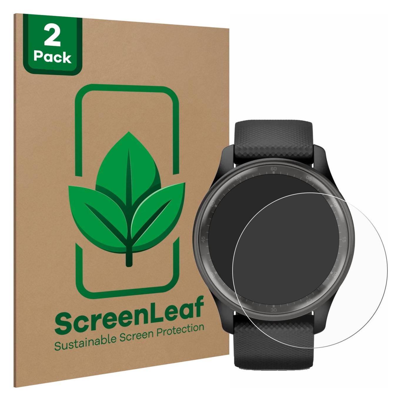 ScreenLeaf Schutzfolie für Garmin Vivomove Trend Displayschutz Display Schutz Folie Klar Transparent (6151373)