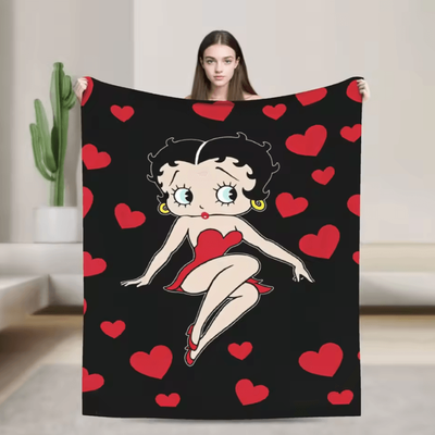 Inspire Curations Betty Boop Soft Plush Flannel Throw Blanket 3 76x102cm