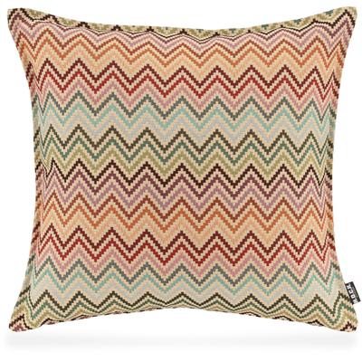 Dekokissen H.O.C.K. "Maribel", bunt (bunt, grün, orange, gemustert), B:50cm H:10cm L:50cm, Polyester, Dekokissen_Sitzkissen_Kissenhüllen